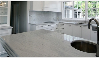 Polished 2Cm And 3 Cm Calacatta Viscon 5097 Quartz Slabs