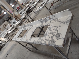 Rich Edge Process 5091 Calacatta Paonazzo Kitchen Countertop