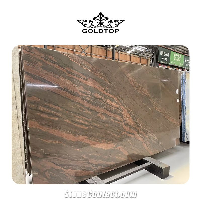 Beautiful Brown Elegant Brown Quartzite  Slabs