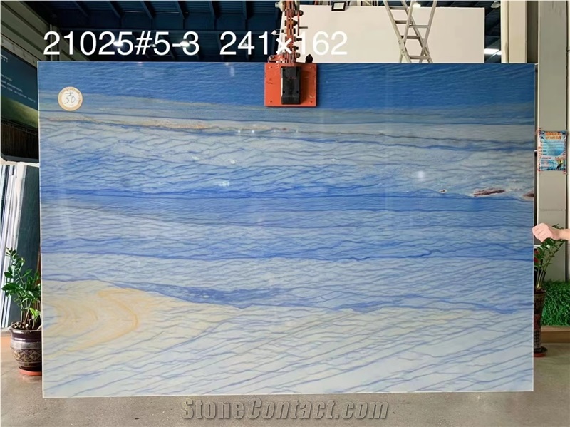 Elegant Azul Macaubas Blue Quartzite Slabs