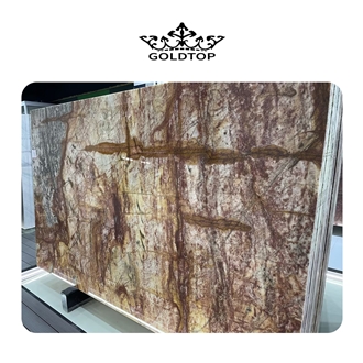 Elegant Imperial Concubine Red Quartzite Slabs