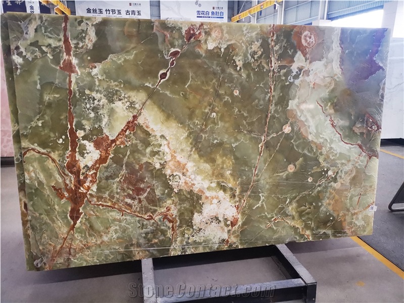 Green Onyx High Gloss Onice Slabs Tiles