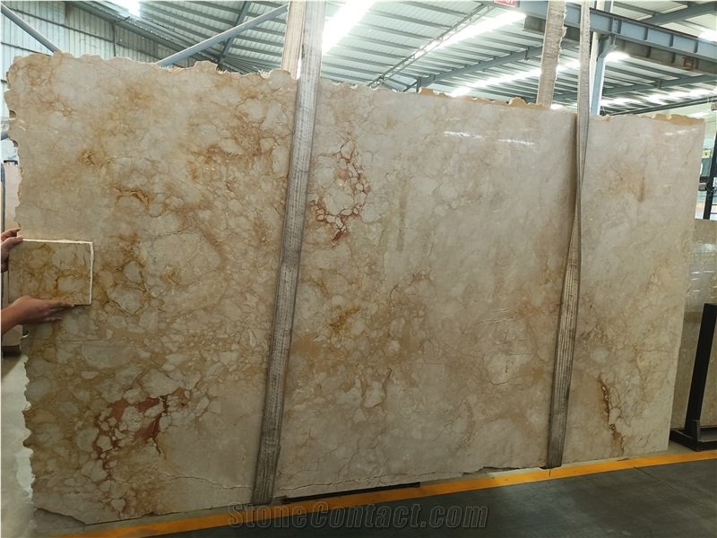 Interior Design Natural Polished Royal Amber Marble Slabs