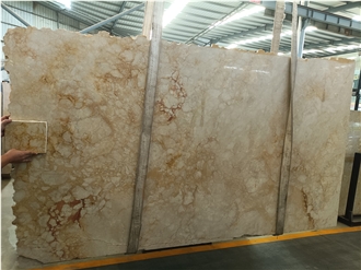 Interior Design Natural Polished Royal Amber Marble Slabs