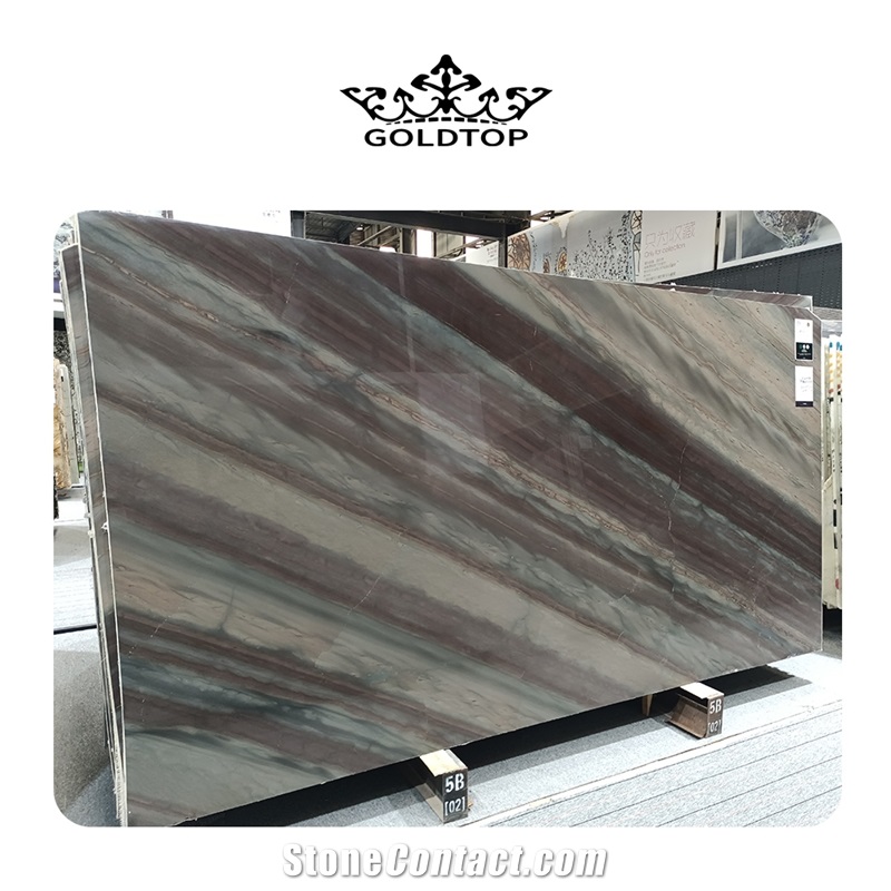 Luxury Elegant Brown Quartzite Slabs For Hotel