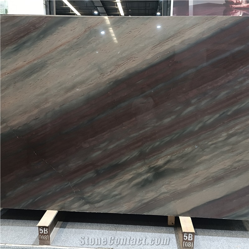 Luxury Elegant Brown Quartzite Slabs For Hotel