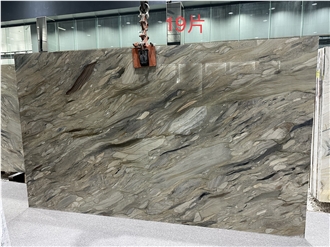 Luxury Natural Stone Clear Veins Grey Silk Quartzite Slabs