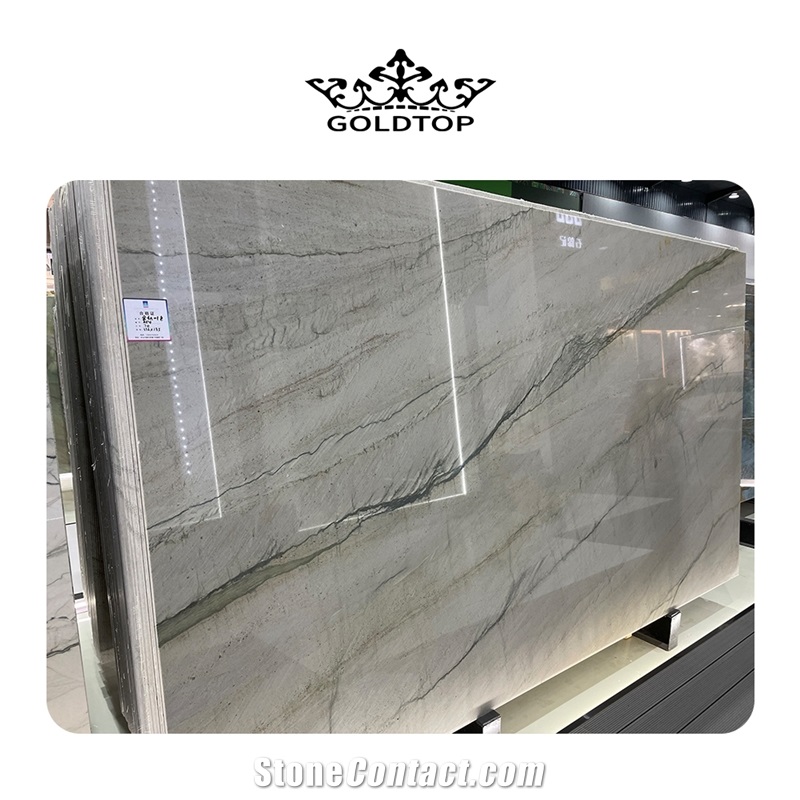 Nice Grey Quartzite Golden Autumn Leaf Color Slabs