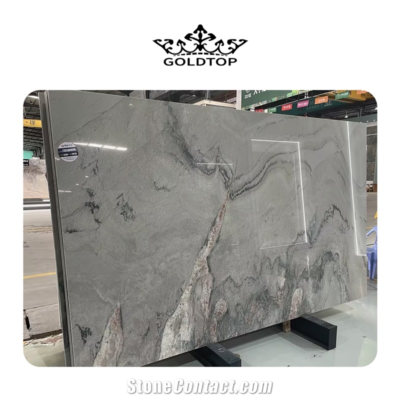 Nice Grey Quartzite Iceland Gray Slabs