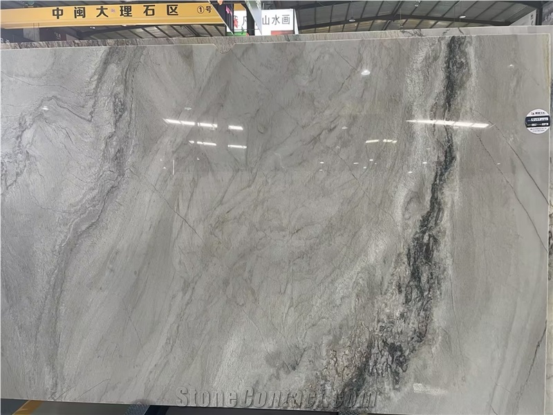 Nice Grey Quartzite Iceland Gray Slabs