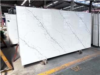 Artificial 3M Calacatta Engineered Quartz Stone Quartz Slabs