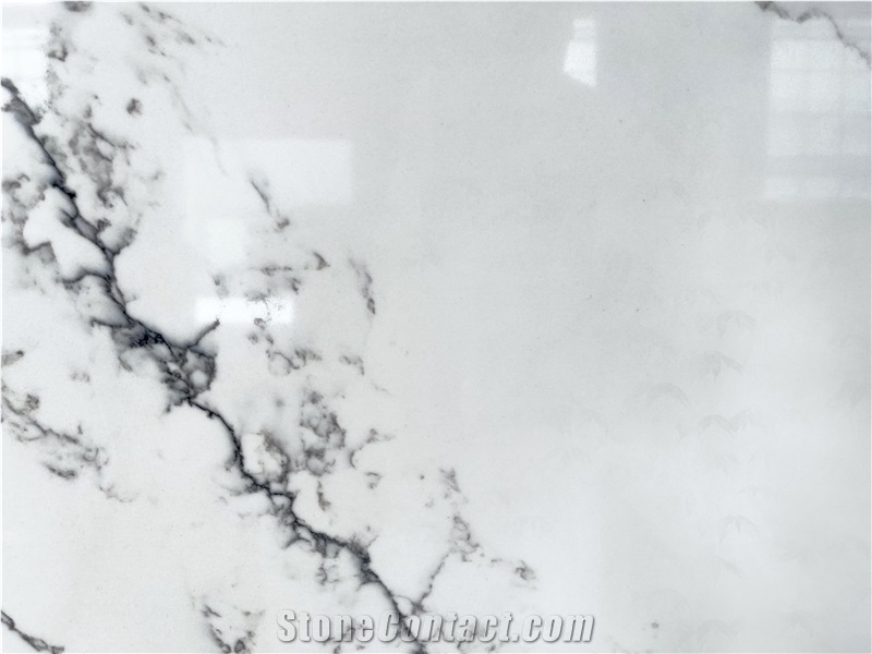 Artificial 3M Calacatta Engineered Quartz Stone Quartz Slabs