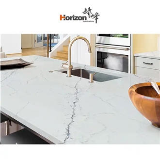 Artificial 3M Calacatta Engineered Quartz Stone Quartz Slabs