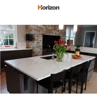 Artificial Calacatta Marble Look Quartz Slabs For Canada Market