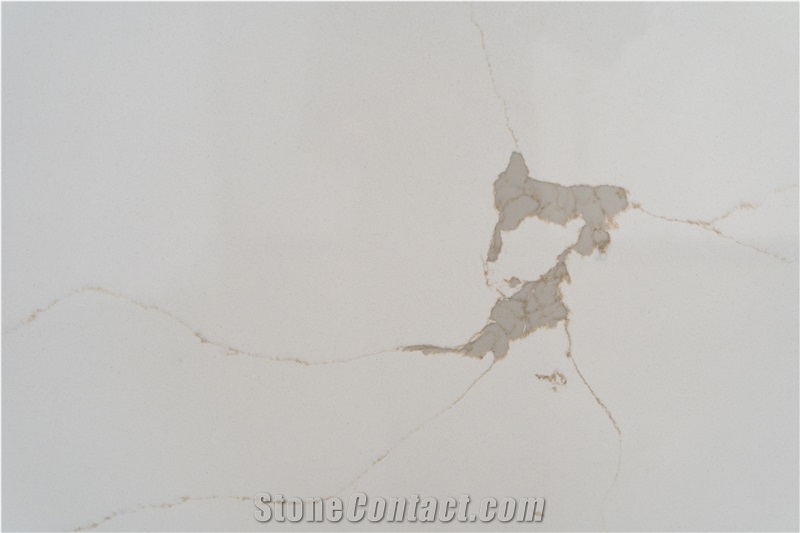 Calacatta Gold Textured Quartz Slab - 12Mm Thicknes