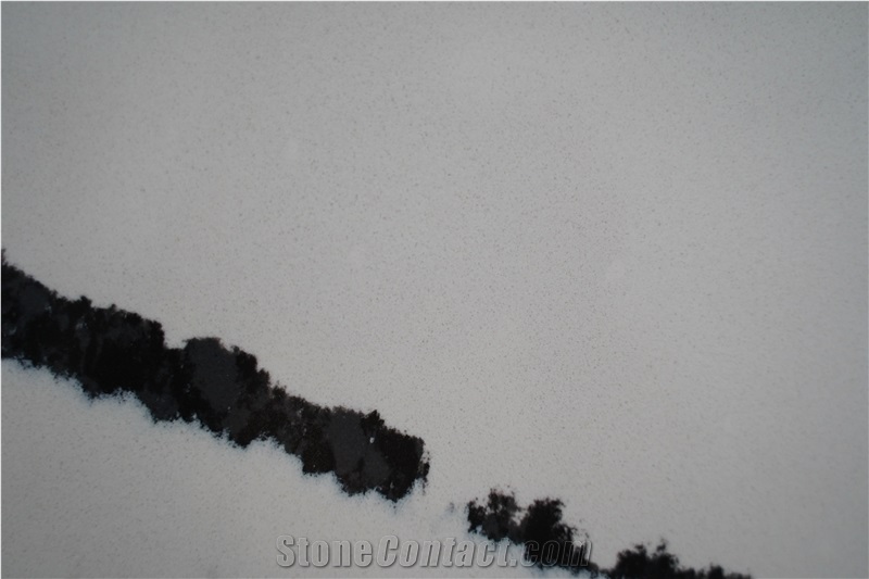 Calcutta Black Quartz Slab Modern Kitchen Quartz Slabs
