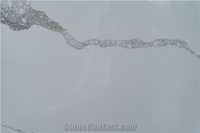 Factory Wholesale Customized Calacatta White Quartz Slabs