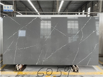 Grey Calacatta Quartz Stone Prefabricated Quartz Slabs