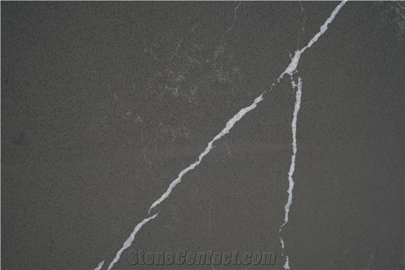 Grey Calacatta Quartz Stone Prefabricated Quartz Slabs