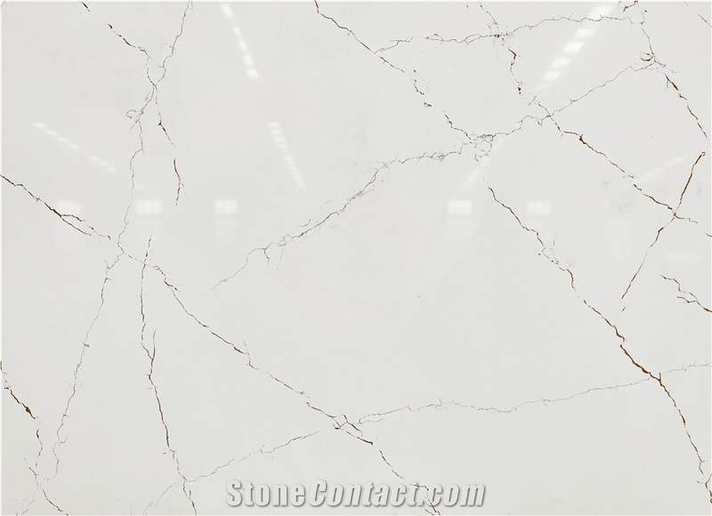 Horizon Calacatta White Engineered Stone Artificial Quartz