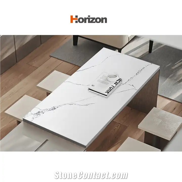 Horizon Calacatta White Engineered Stone Artificial Quartz