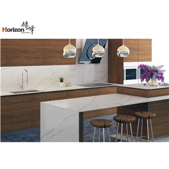 Hot Sale Aritificial Calacatta Quartz Slabs For Interior Use