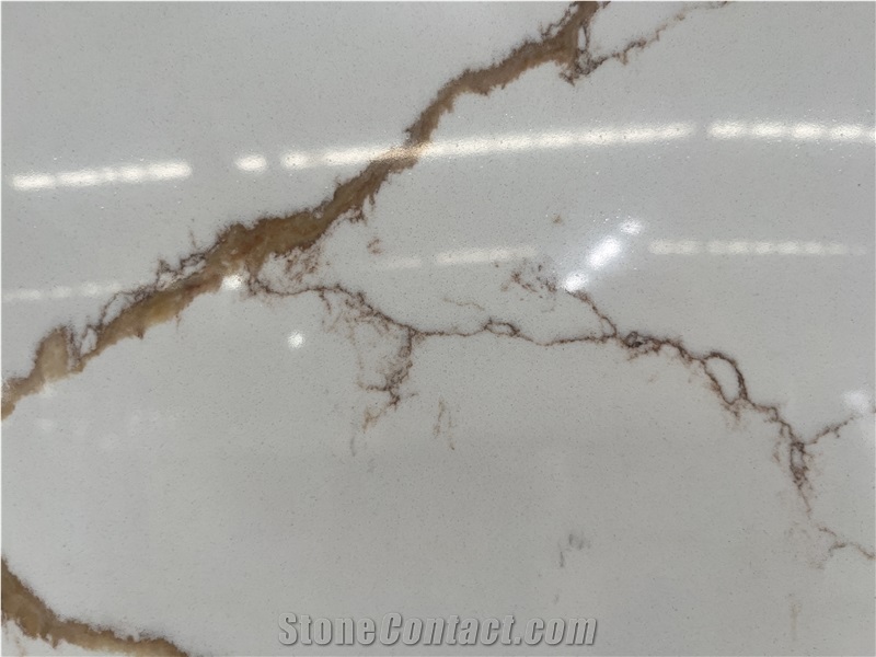 Hot Selling China Engineered Calacatta Quartz Quartz Slabs