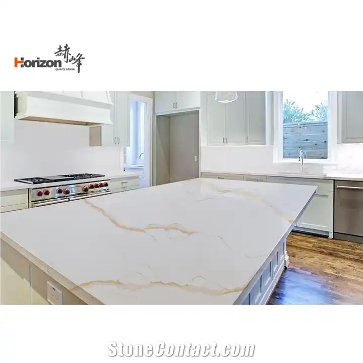 Hot Selling China Engineered Calacatta Quartz Quartz Slabs