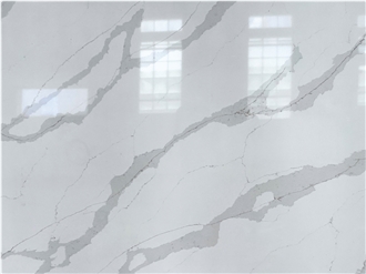 Manufacturer Calacatta White Quartz Stone Slab Quartz Slabs