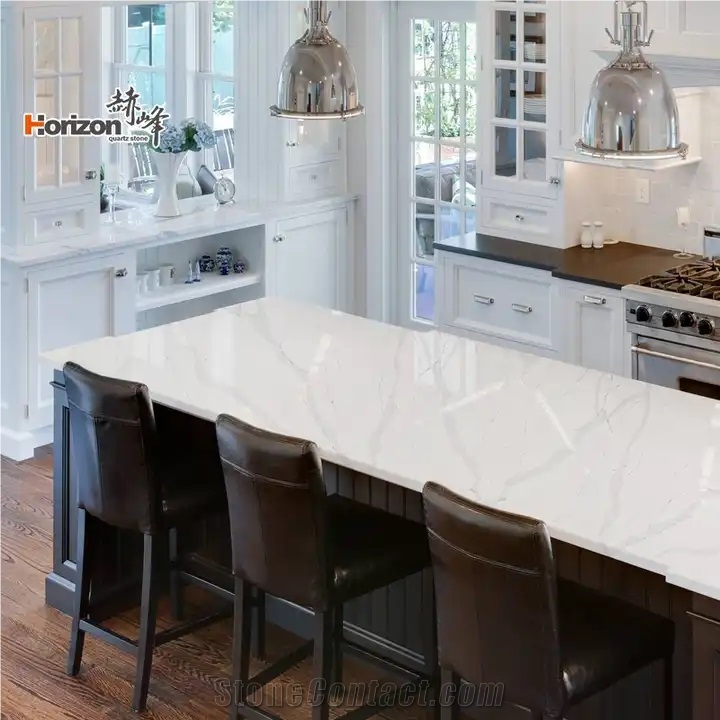 Manufacturer Calacatta White Quartz Stone Slab Quartz Slabs
