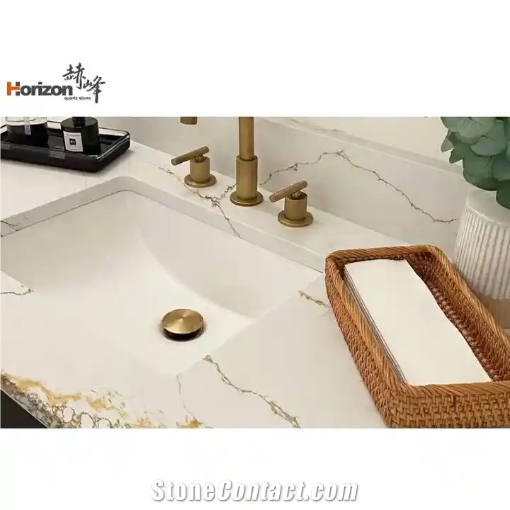 Manufactures In China White Artificial Calacatta Quartz Slabs