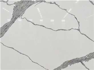 Modern White Calacatta Engineered Quartz Slabs