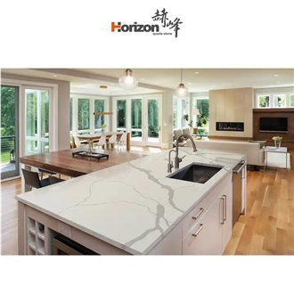 Modern White Calacatta Engineered Quartz Slabs