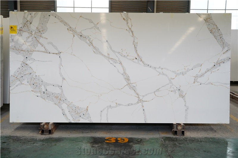 Newest Design Of Quartz Calacatta  Artificial Calacatta