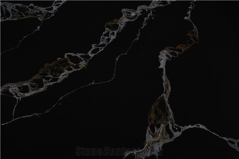 Quartz Black Calacatta For Indoor Design Quartz Slabs