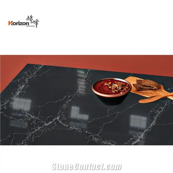 Quartz Black Calacatta For Indoor Design Quartz Slabs