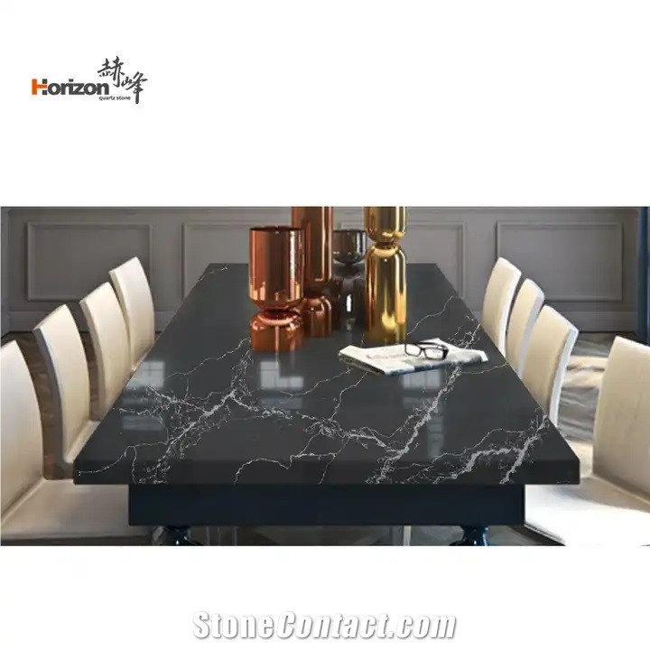 Quartz Black Calacatta For Indoor Design Quartz Slabs
