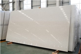 Shining Crystal Quartz Stone Slabs White Quartz Slabs