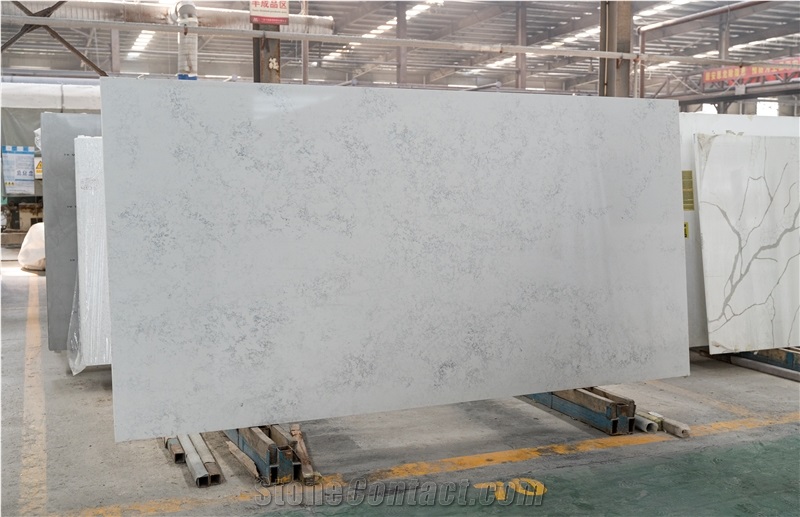 White Quartz Carrara Big Slabs Quartz Slabs