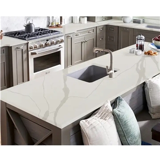 White Quartz Stone Calacatta For Kitchen Quartz Slabs