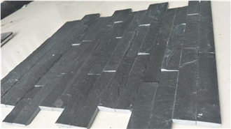 Black Slate Stone Wall Cladding Panel Veneer