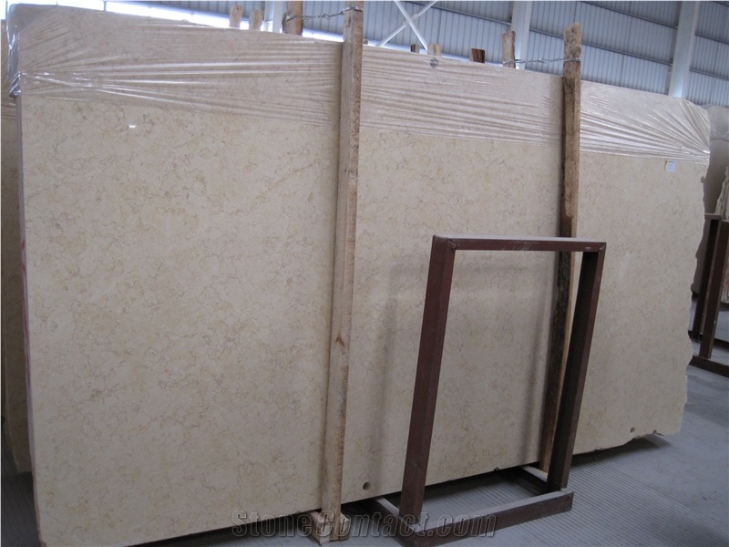 Galala Beige Marble Slabs Polished For Interior Design