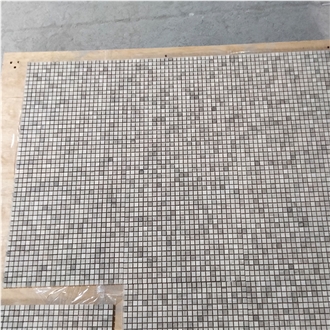 White Wooden Marble Wood Grain Square Bricks Mosaic Tiles