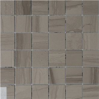 White Wooden Marble Wood Grain Square Bricks Mosaic Tiles