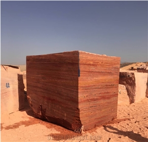 Red Travertine Blocks