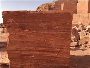 Red Travertine Blocks