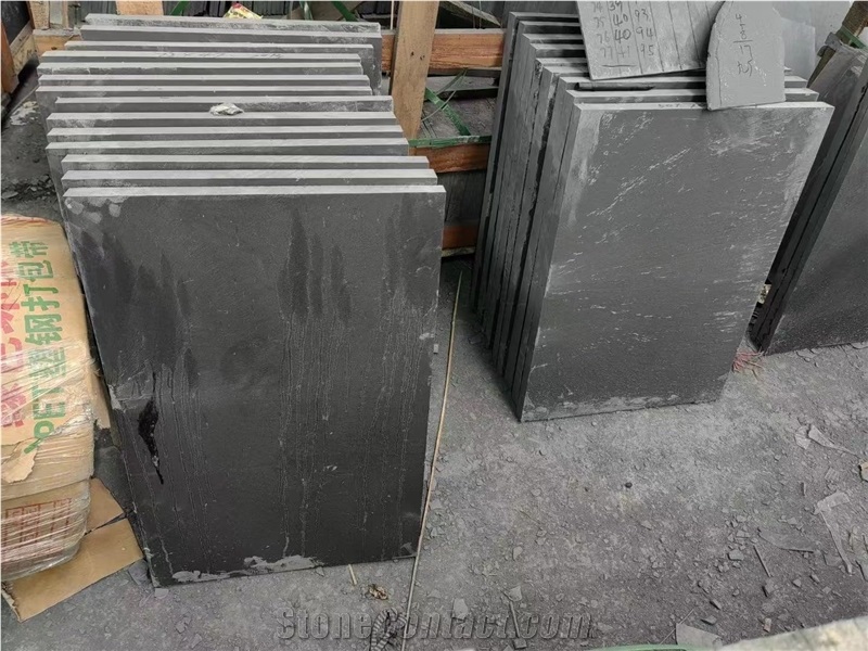 China Shanxi Black Slate Slab Tiles