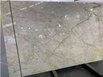 Luminous White Marble Slab Tiles