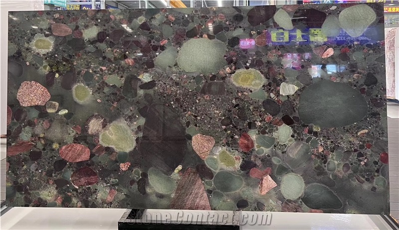 China Multicolor Lithosporic Granite Slabs Tiles