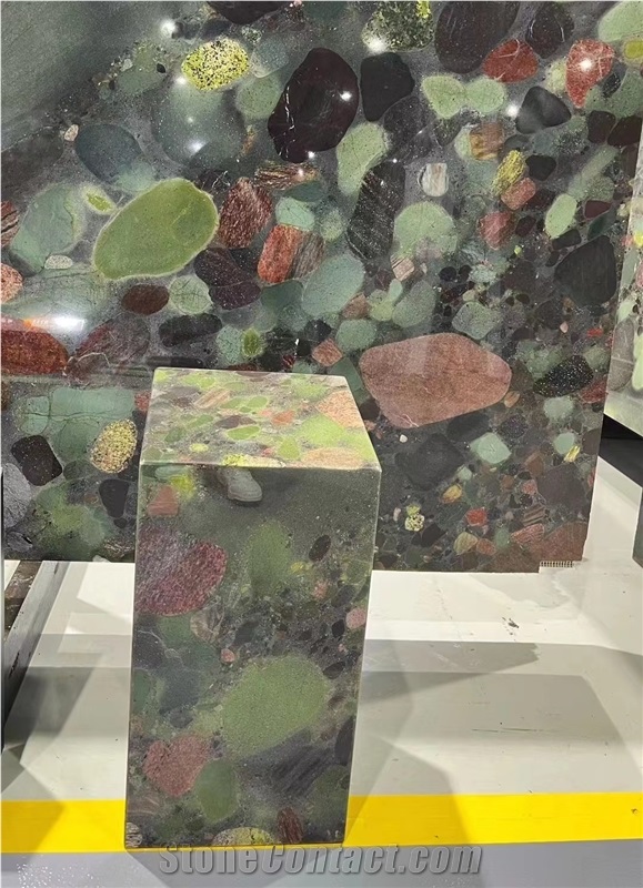 China Multicolor Lithosporic Granite Slabs Tiles